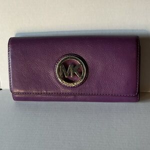 Michael Kors Violet Leather Wallet